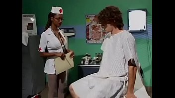 Hot MILF nurse gives sex treatment to a randy patient in emergency room